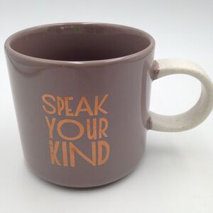 Starbucks Speak Your Kind Coffee Mug Cup 12 oz Gold Letters 2017